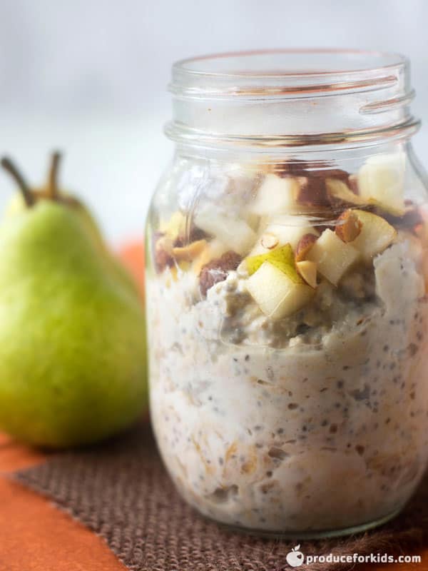 Pear and Almond Overnight Oats